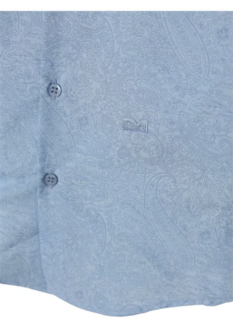 Camicia bambino azzurra in cotone DANIELE ALESSANDRINI | 1235C00190/MAAZZURRO